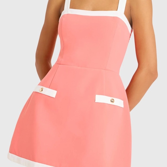 Amanda Uprichard Martini Romper XS NWT Peach/Grapefruit - Picture 2 of 3